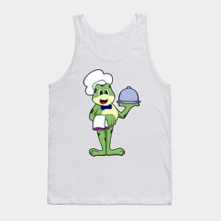 Frog as Chef with Serving plate & Chef's hat Tank Top